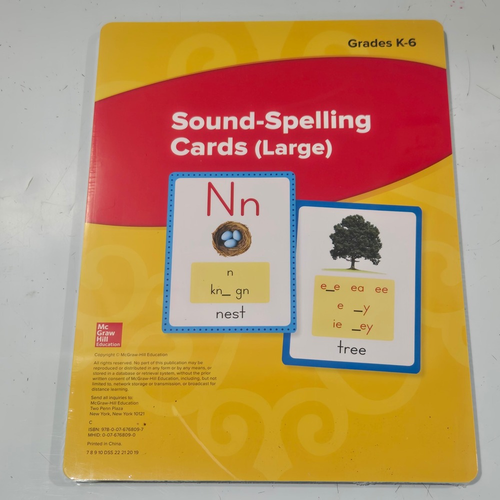McGraw Hill Sound-Spelling Cards Large Grades K-6 Phonics ISBN 9780076768097